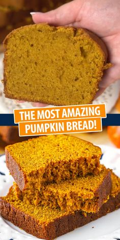 Easy and moist loaf full of flavor, pumpkin, and spice! This yummy pumpkin bread is great for the fall season! Bring on the pumpkin!