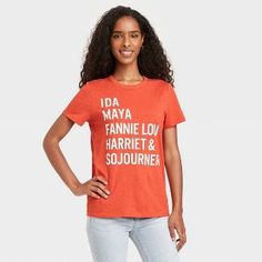Black History Month Women's Names Short Sleeve Graphic T-Shirt - Red Heather M : Target