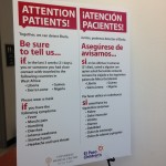 Sign at University Medical when I had my CT scan.