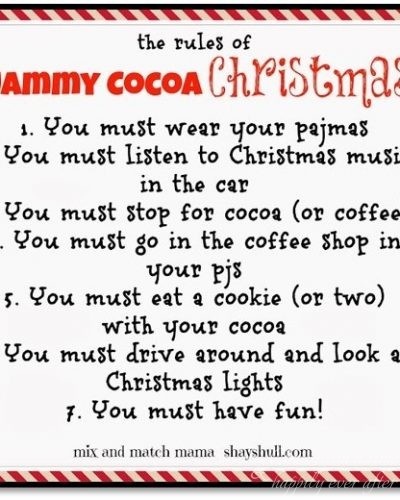 Shull Family’s Jammy Cocoa Christmas: Our Version