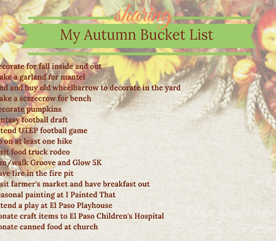 16 Activities on My Autumn Bucket List
