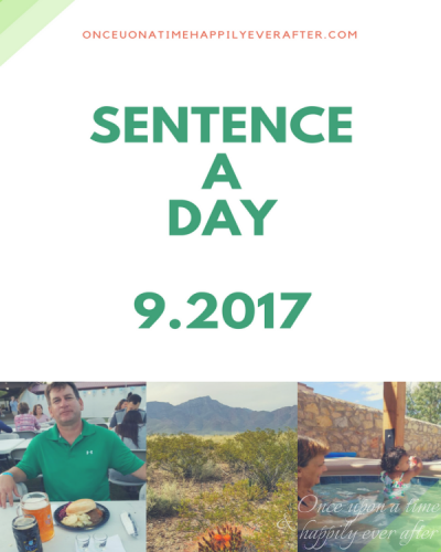 Sentence a Day, 9.2017