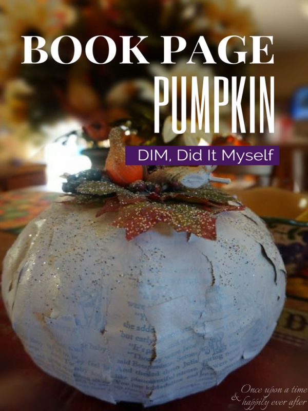 DIM, Did it Myself: Book Page Pumpkins