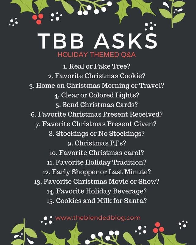 15 Holiday Questions:  TBB Asks