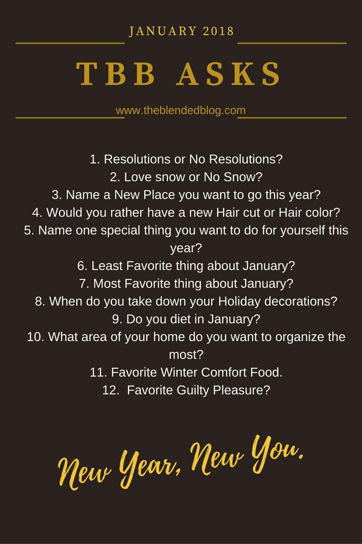 12 New Year's Questions: TBB Asks