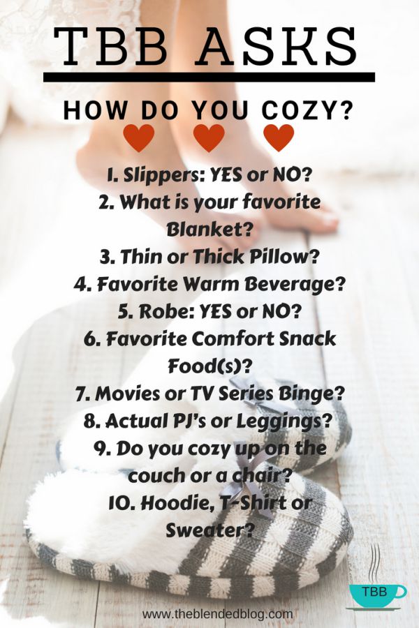 10 Questions Asking How Do You Cozy: TBB Asks