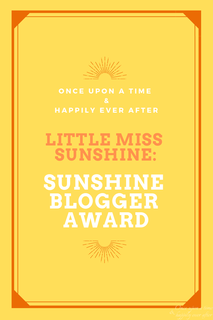 Little Miss Sunshine: Sunshine Blogger Award