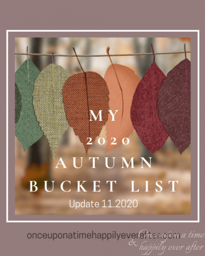 My Autumn 2020 Bucket List: Update 11.2020