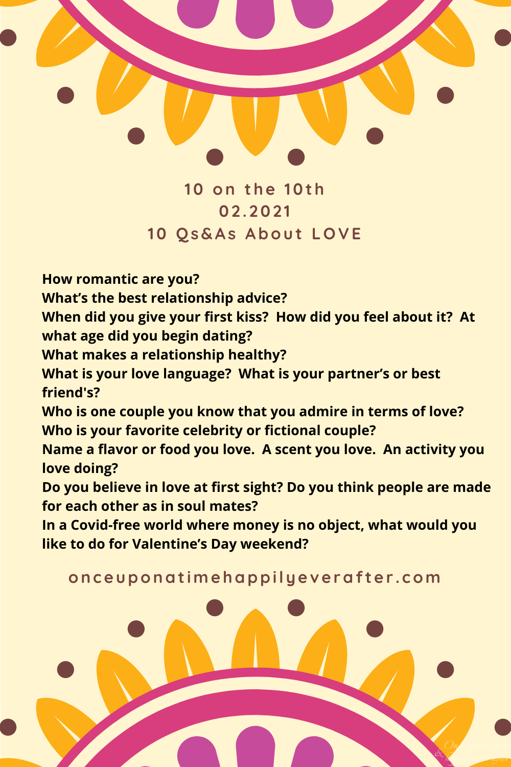 10 Questions about Love